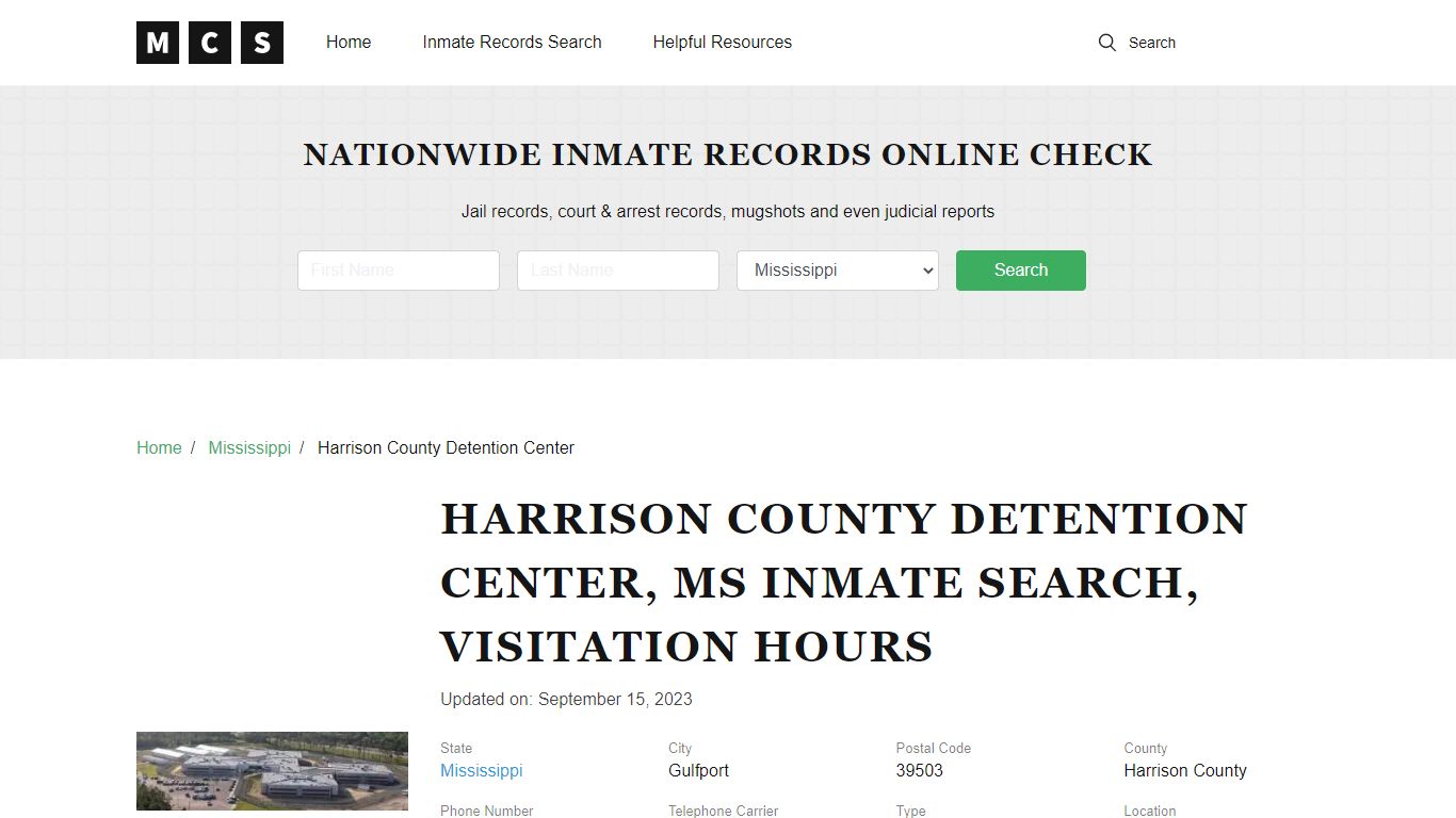 Harrison County, MS Jail Inmates Search, Visitation Rules